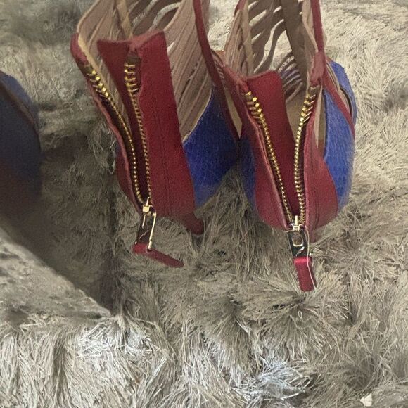 BRIAN ATWOOD Caged Gladiator Heels Langden shoes colorblock sandals open toe - Picture 4 of 11